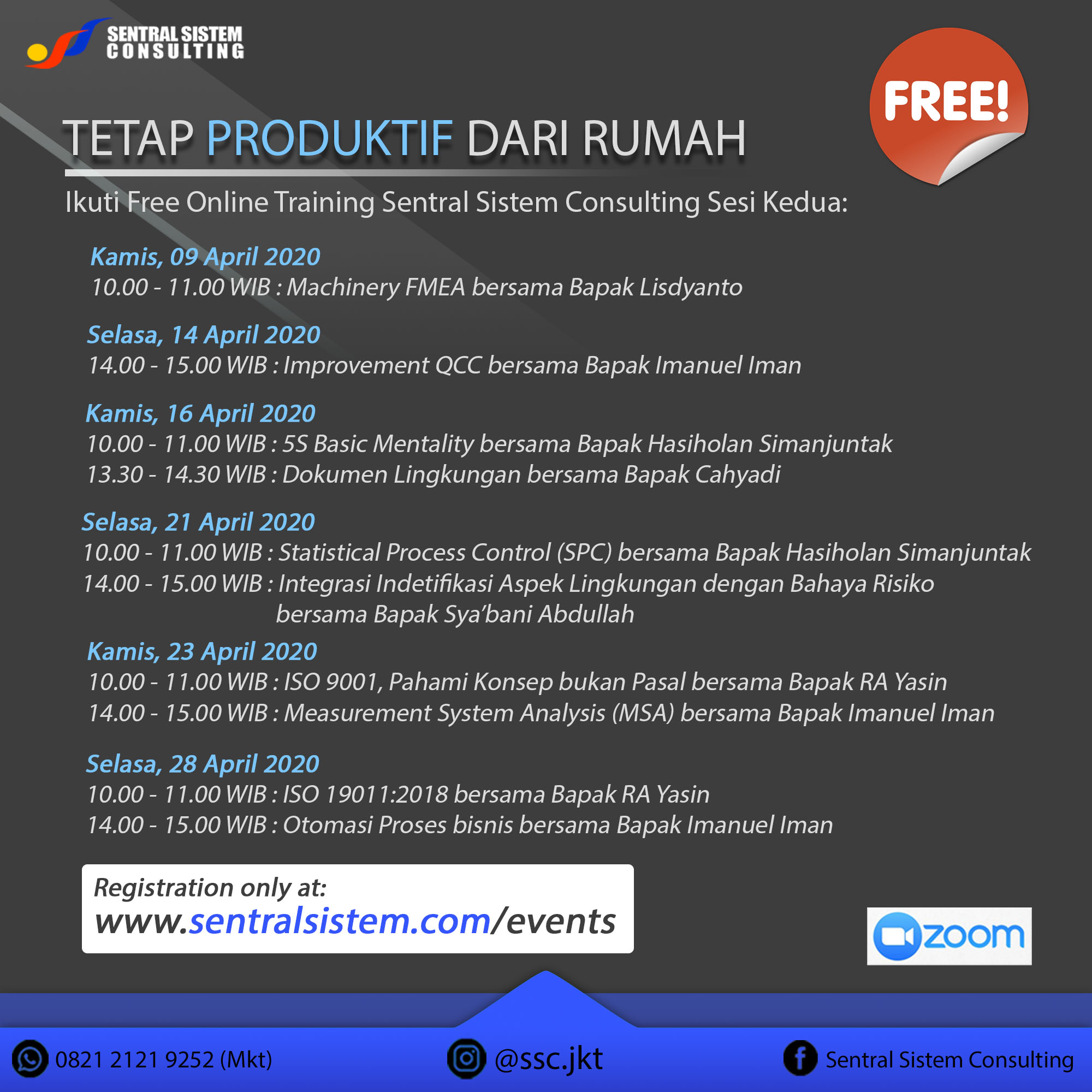 ONLINE TRAINING SENTRAL SISTEM CONSULTING